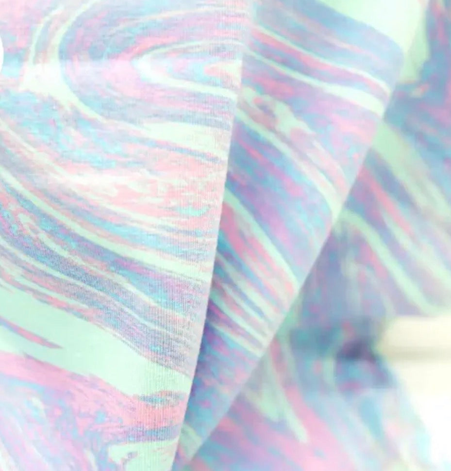 Pastel swirl stretch insulin pump belt