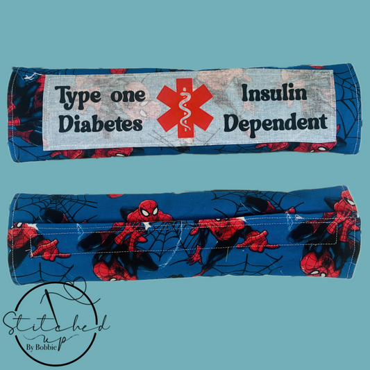 Spiderman Insulin dependent seat belt cover