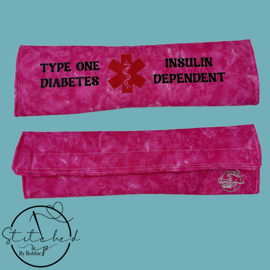 Pink cloud Insulin dependent seat belt cover