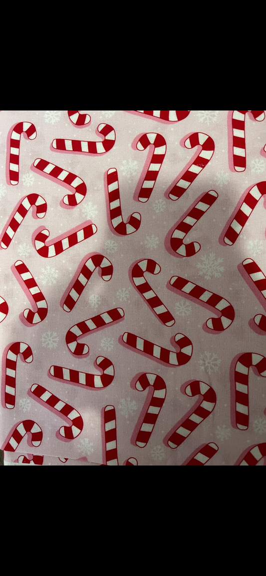 Pink candy cane mix and match pouch