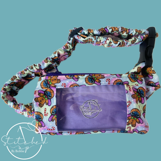 Christmas stitch gingerbread insulin pump belt