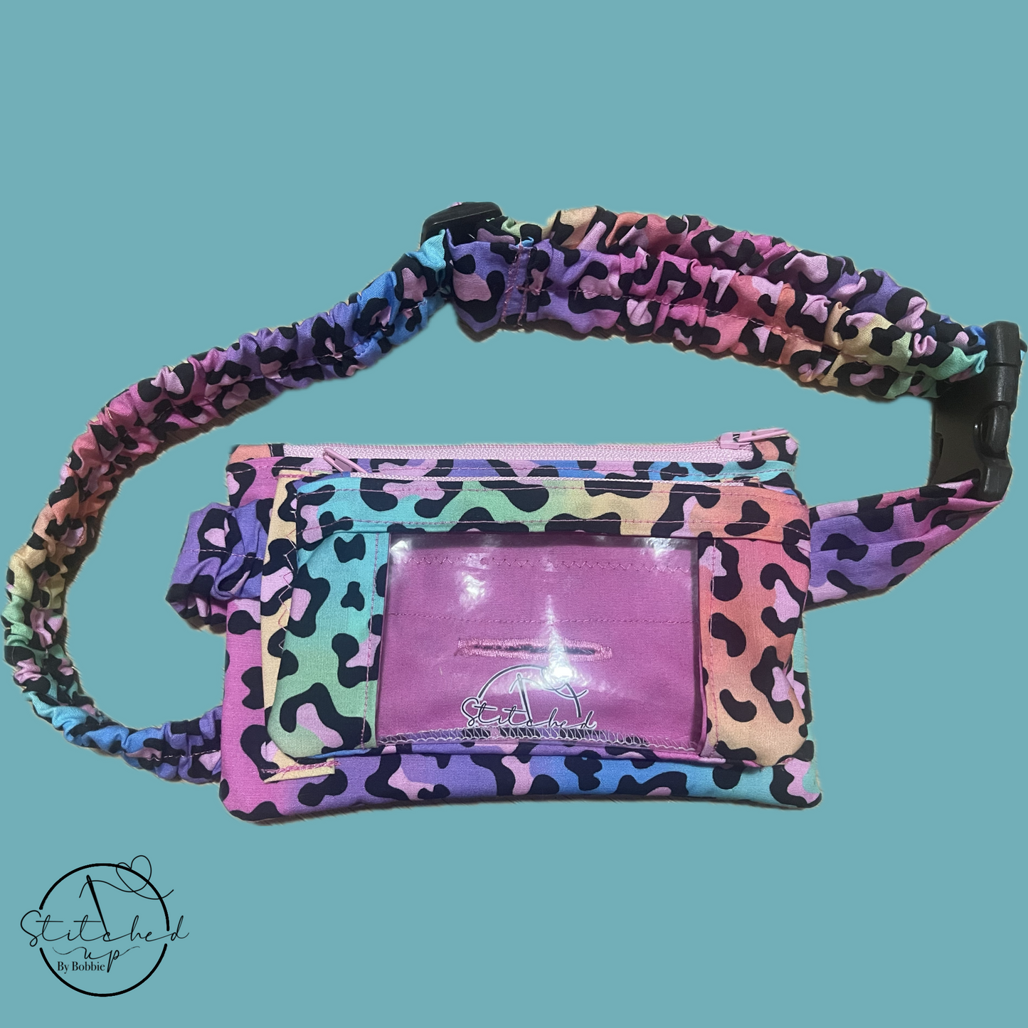 Rainbow leopard insulin pump belt