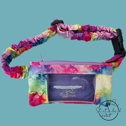 Rainbow tie dye insulin pump belt