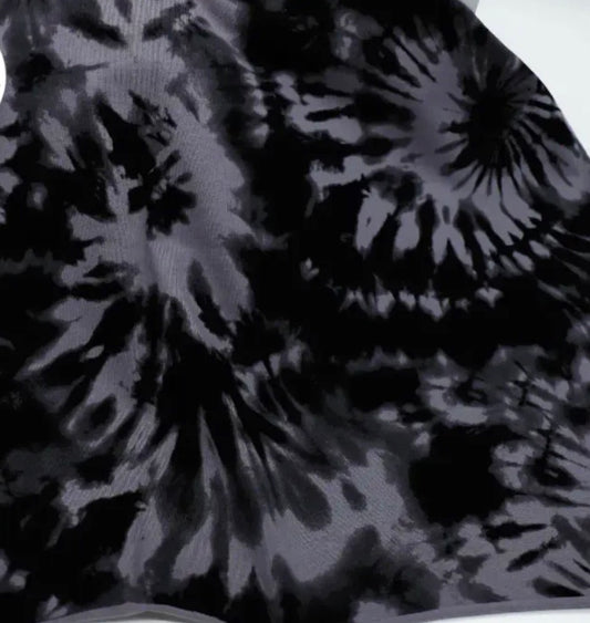 Black tie dye stretch insulin pump belt