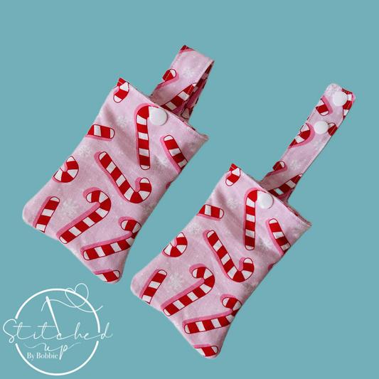 Pink candy cane Bra/belt insulin pump holder