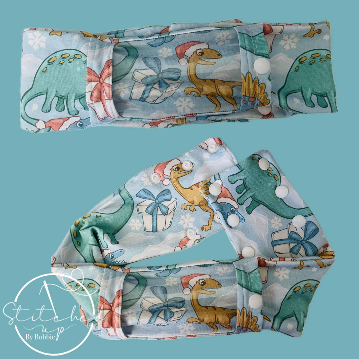 Dino christmas stretch insulin pump belt