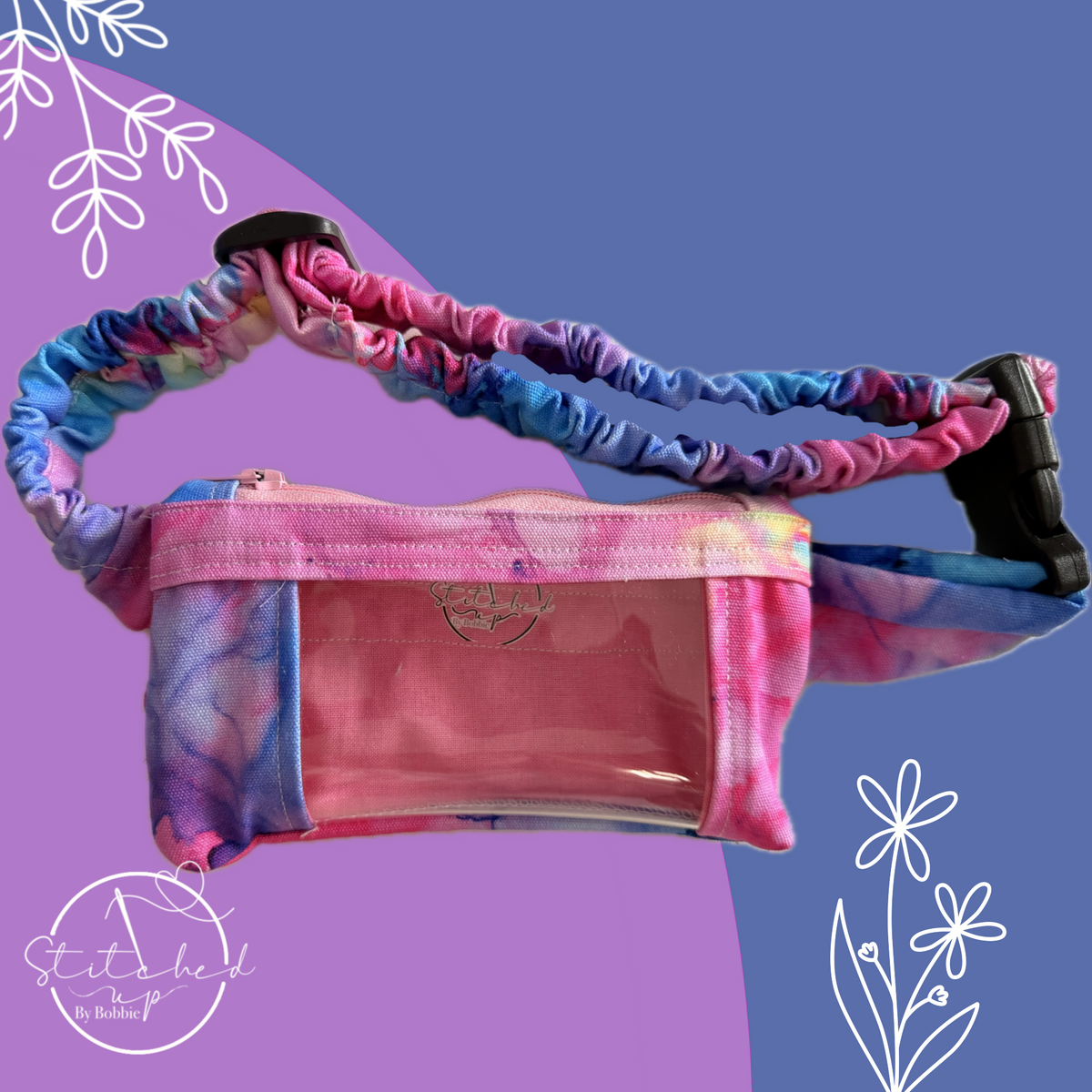 Cotton candy splash insulin pump belt